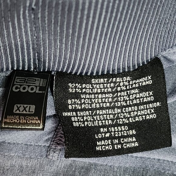 32 Degrees Cool Skort Womens Size XXL Solid All Blue Pull On with Pockets - Picture 2 of 5